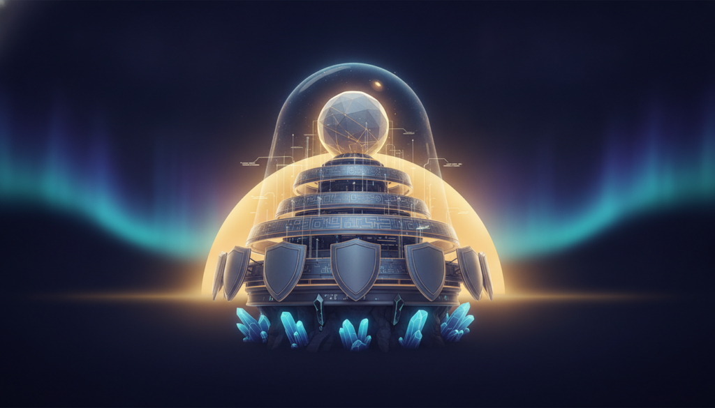 Aurora-style editorial cover illustrating: What Is Cardano (ADA)? A Research-First Blockchain