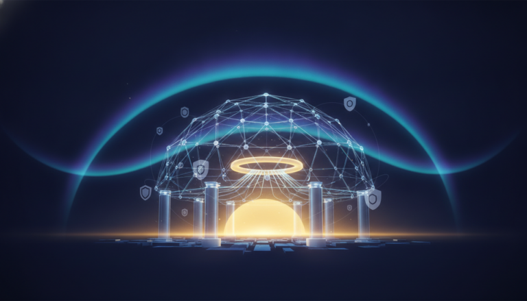 Aurora-style editorial cover illustrating: What Is DeFi? Decentralised Finance in Plain English