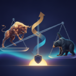 Aurora-style editorial cover illustrating: Bull vs Bear Markets: Understanding Crypto Cycles