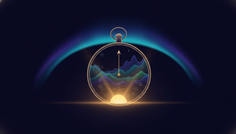 Aurora-style editorial cover illustrating: How to Read a Crypto Price Chart