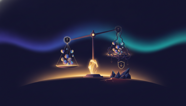 Aurora-style editorial cover illustrating: Ways to Earn Passive Income in Crypto (and the Risks)