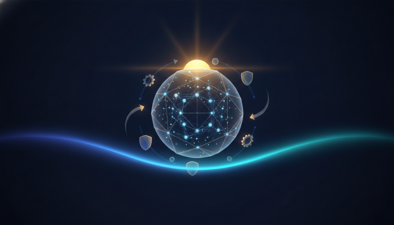 Aurora-style editorial cover illustrating: What Is a DAO?