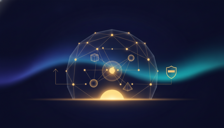 Aurora-style editorial cover illustrating: What Is DeFi? Decentralised Finance in Plain English