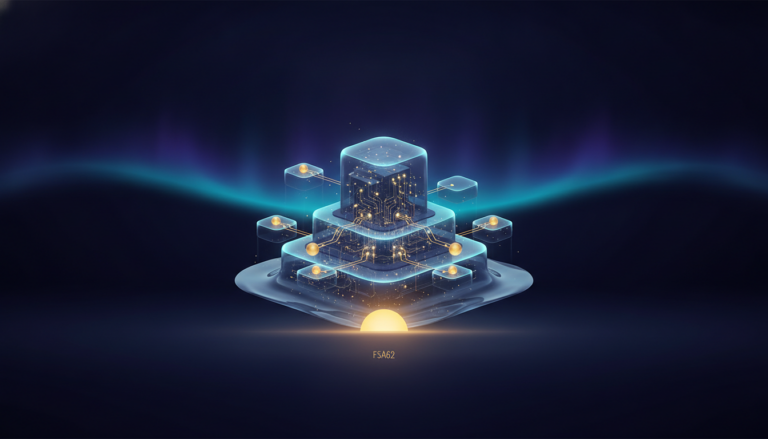 Aurora-style editorial cover illustrating: What Is Ethereum (ETH)? Smart Contracts, Gas and the EVM